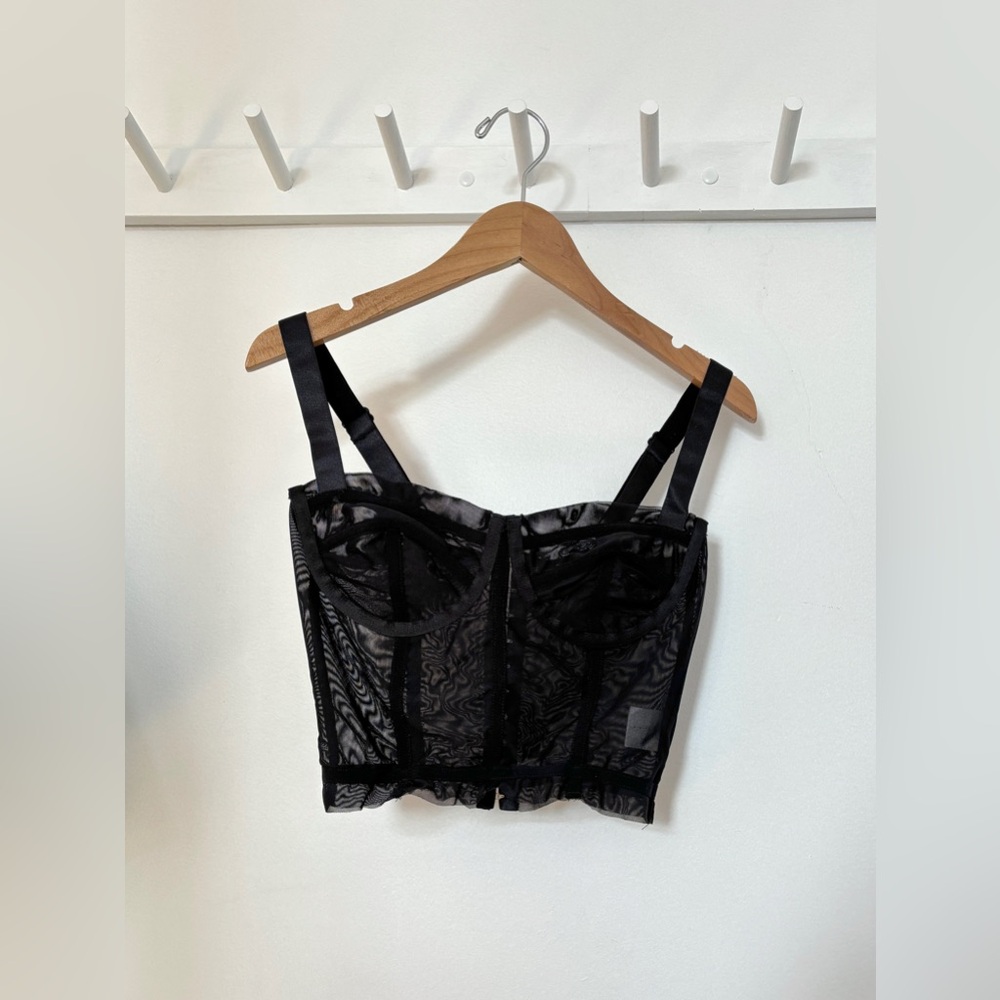 Guizio sheer corset top